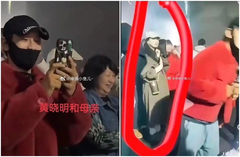 近日網絡瘋傳黃曉明和葉珂假分手，大年初五還在福建一起看游神，但卻有網友反駁是謠傳。（圖／攝自微博）