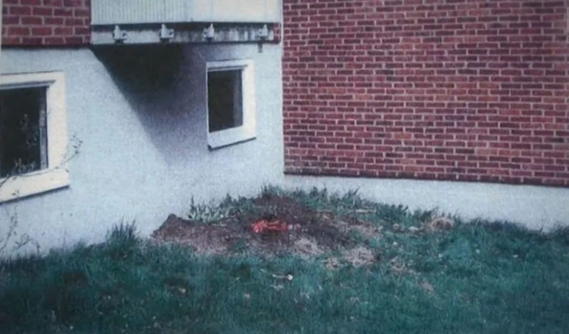 發現鄰居殘肢的土地一角。