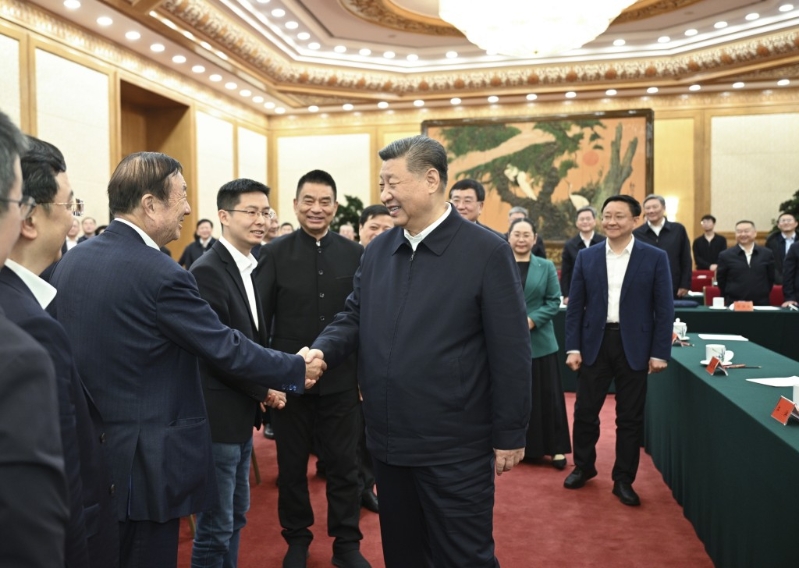 習近平與任正非 習近平與任正非