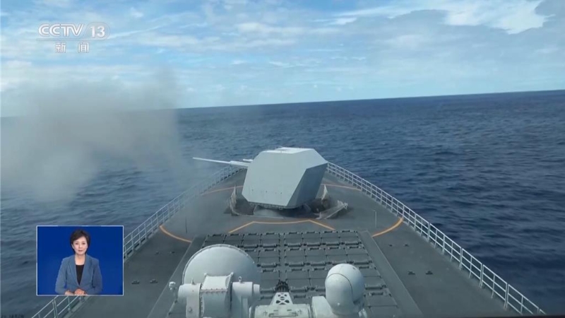 解放軍遵義艦艦艇編隊在太平洋多海域演練