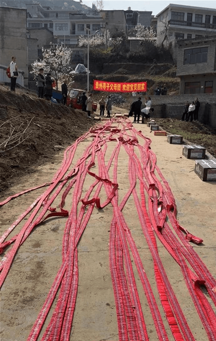 楊妞花點燃六千米鞭炮 楊妞花點燃六千米鞭炮