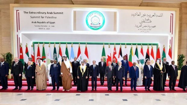 阿拉伯峰會各國領袖合影。