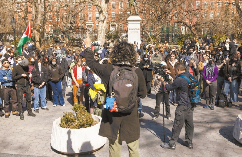 曼哈頓示威活動。