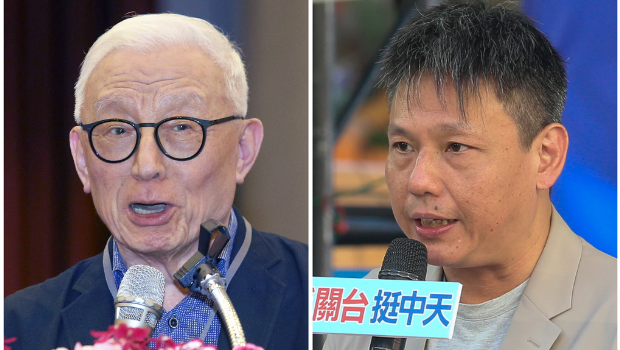 曹興誠（左）謝寒冰（右）