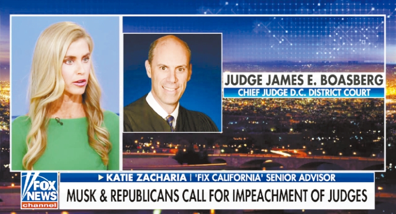 聯邦法官博斯伯格遭點名彈劾。