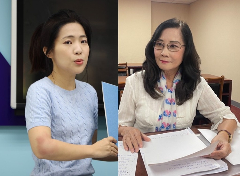 左為國民黨“立委”徐巧芯、右為國民黨議員秦慧珠。