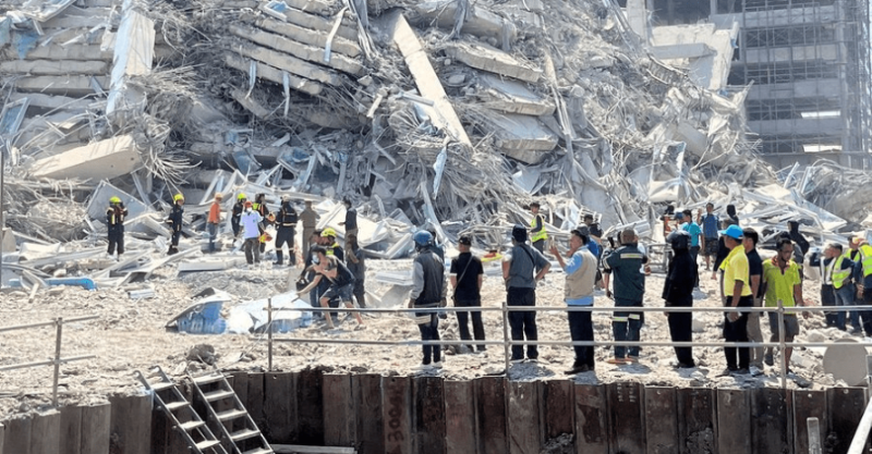 緬甸首都仰光災情。 路透社