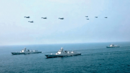 解放軍東部戰區在臺灣海峽中部及南部相關海域組織演練 解放軍東部戰區在臺灣海峽中部及南部相關海域組織演練