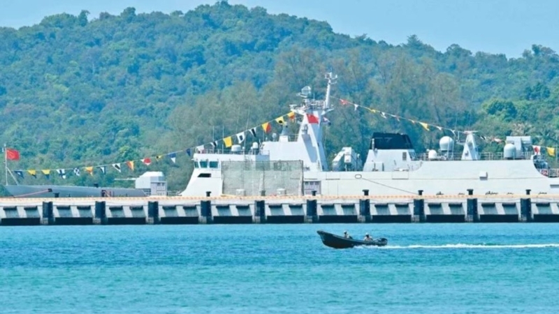 中國援建的云壤海軍基地。 法新社