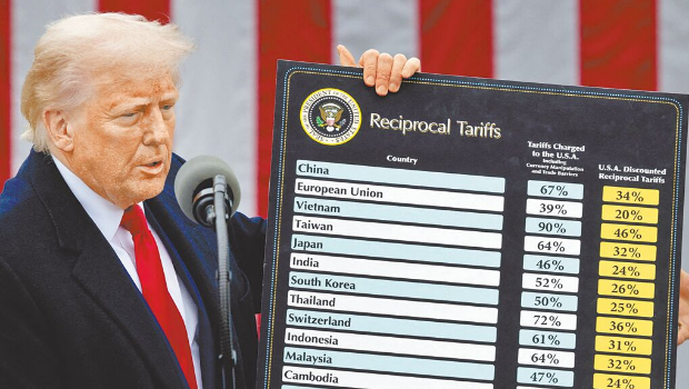 美國總統特朗普對臺灣實施高關稅。