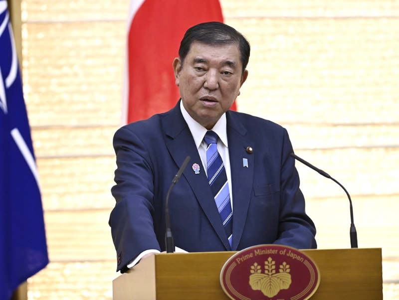 日本首相石破茂。美聯社