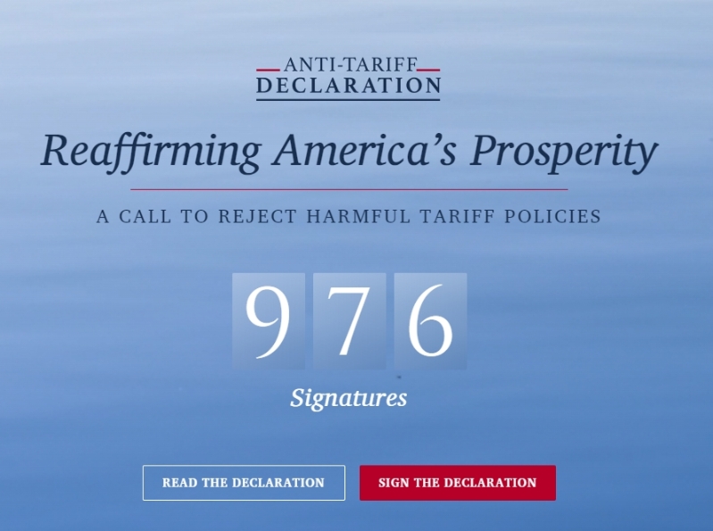 美國近千學者人簽署「反關稅宣言」