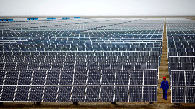 美國針對由中國工廠生產的太陽能電池與電池板。路透社