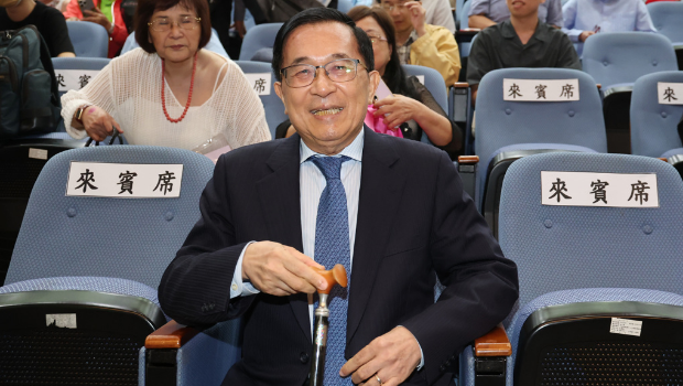 前臺領導人陳水扁19日出席凱達格蘭學校舉行的“2025黃信介先生紀念講座”活動