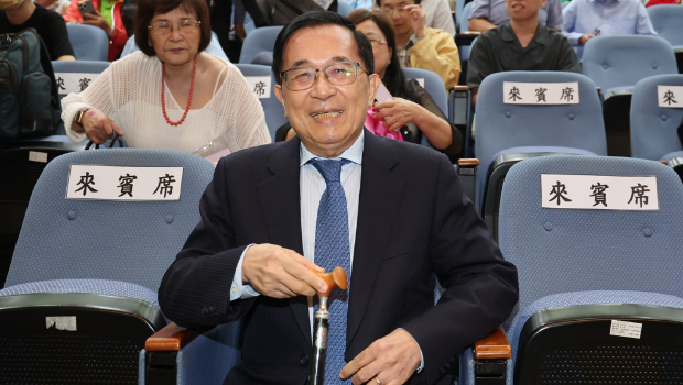前臺領導人陳水扁19日出席凱達格蘭學校舉行的“2025黃信介先生紀念講座”活動
