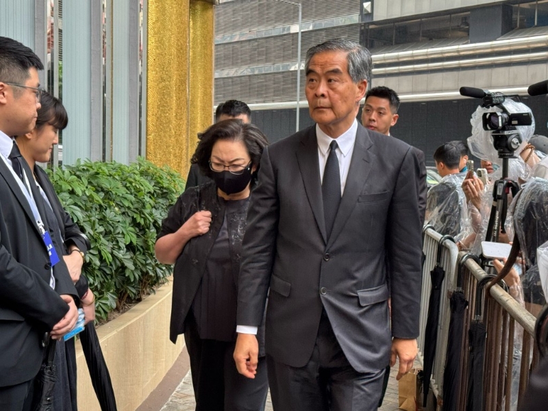 全國政協副主席、前特首梁振英伉儷。