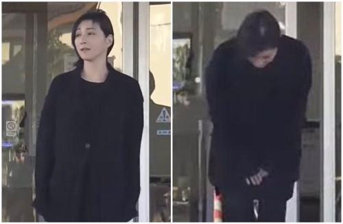 廣末涼子16日獲釋，神情相當憔悴并鞠躬道歉。