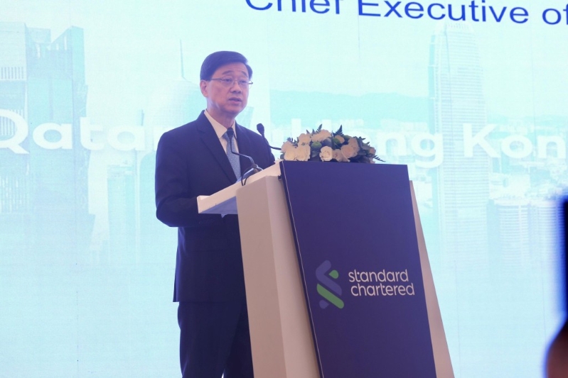 李家超出席卡塔爾市場簡介會暨午餐會。 李家超fb