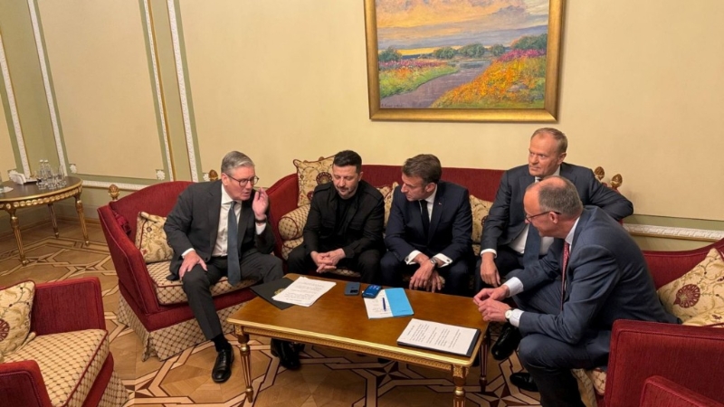 歐洲領導人從烏克蘭致電特朗普，討論俄烏周一起?；?0天。