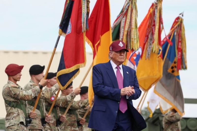 美國總統特朗普10日參訪北卡羅來納州布拉格堡。路透社