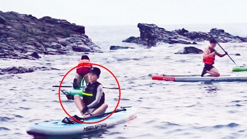 吳婉君與趙駿亞一同出游。