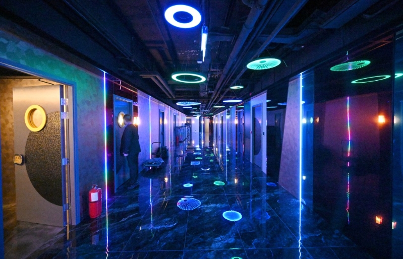 BBG場內的設計靈感源自中國傳統五行元素。