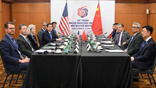 王毅日前與魯比奧在吉隆坡會面。