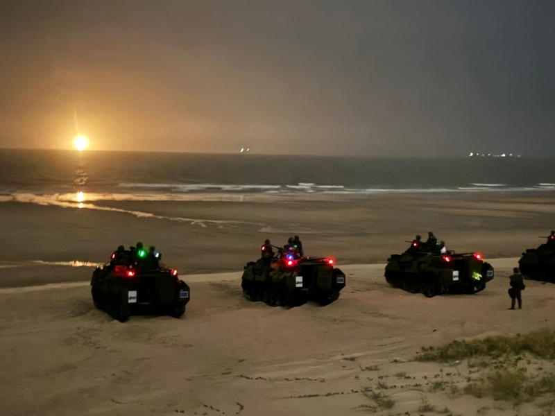 2025年07月14日金門縣／金門防衛指揮部14日實施“漢光41號”演習實彈射擊。