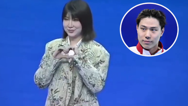 內地網紅“多肉飽飩”曾自稱是中國“蛙王”覃海洋（圓圖）未婚妻。