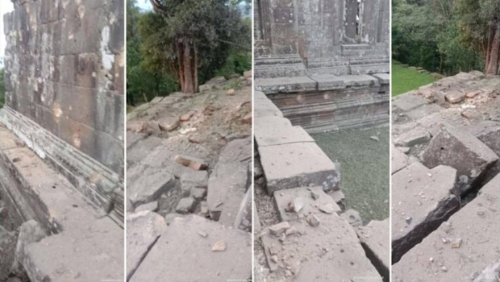 柬軍指控泰軍炮火猛烈攻擊柏威夏寺，令到該寺損毀