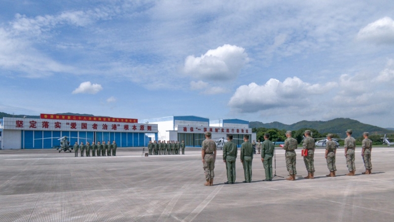 解放軍駐港部隊于8月22日組織第28次建制單位輪換。