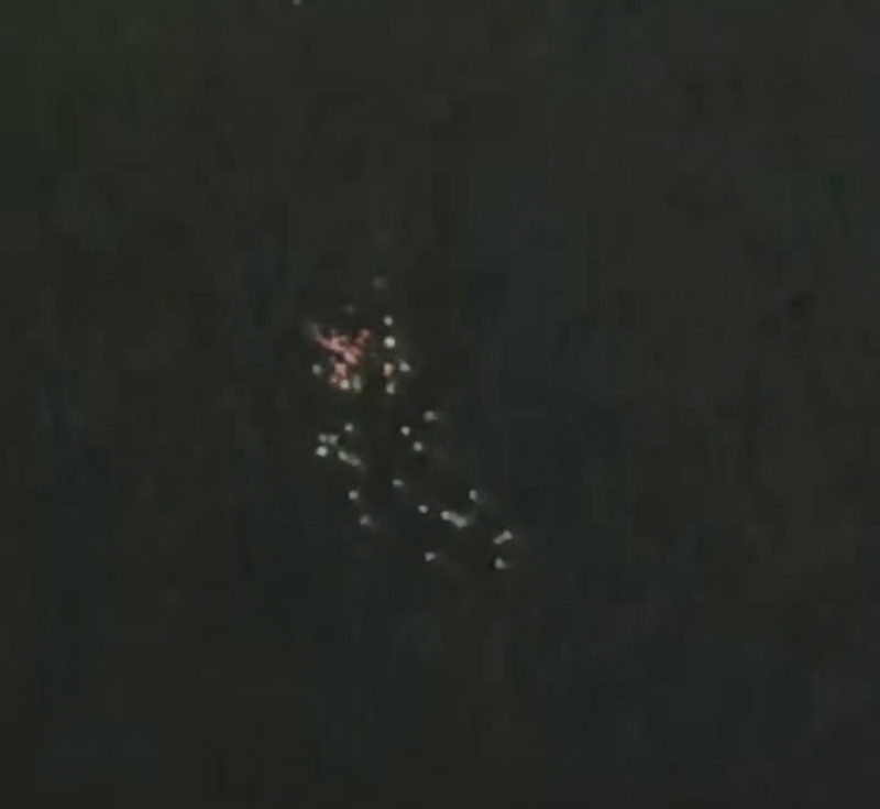 哈爾濱夜空驚現UFO列隊？