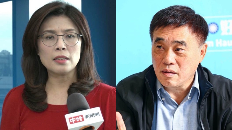 根據最新針對國民黨員所做的民調顯示，若立即投票，鄭麗文（左）支持度最高為22.2%，郝龍斌（右）以20.5%緊追在后。