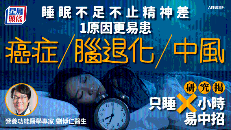睡眠不足不止精神差 睡眠不足不止精神差