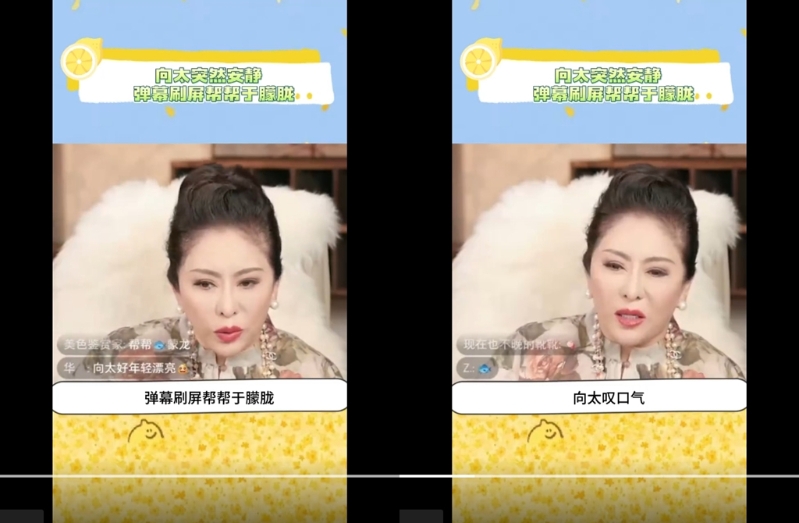 向太直播被問于朦朧事件