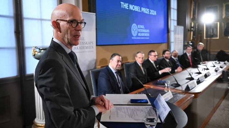 負責頒發諾貝爾物理、化學及經濟獎的瑞典皇家科學院秘書長艾利格倫