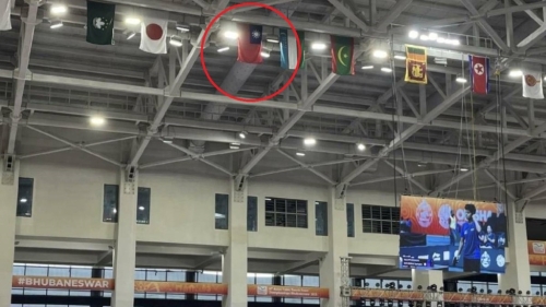 乒乓球亞錦賽錯掛臺灣地區偽旗