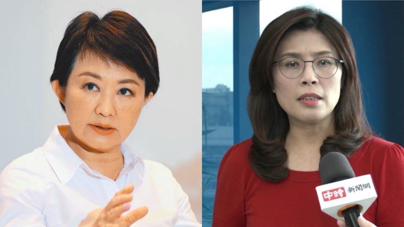 盧秀燕（左），鄭麗文（右）。