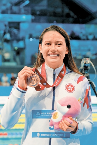 何詩蓓摘銅后，感謝教練團隊協助完成這不可能的任務。